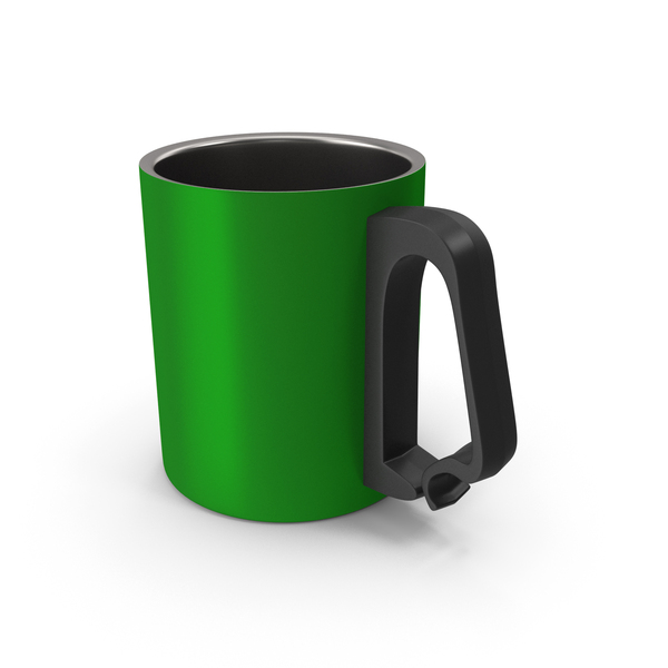 Thermal Mug: Green Tourist Aluminium Cup PNG & PSD Images Thermal Mug: Green Tourist Aluminium Cup PNG & PSD Images
