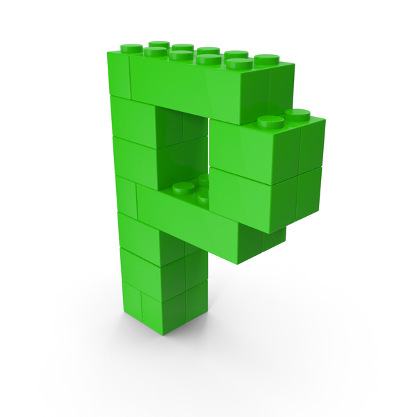 Language: Green Toy Bricks Letter P PNG & PSD Images