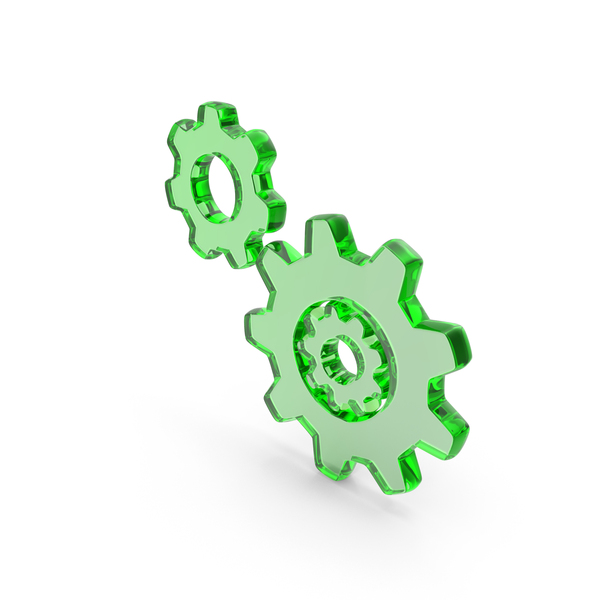 Symbols: Green Transparent Gear Symbol PNG & PSD Images