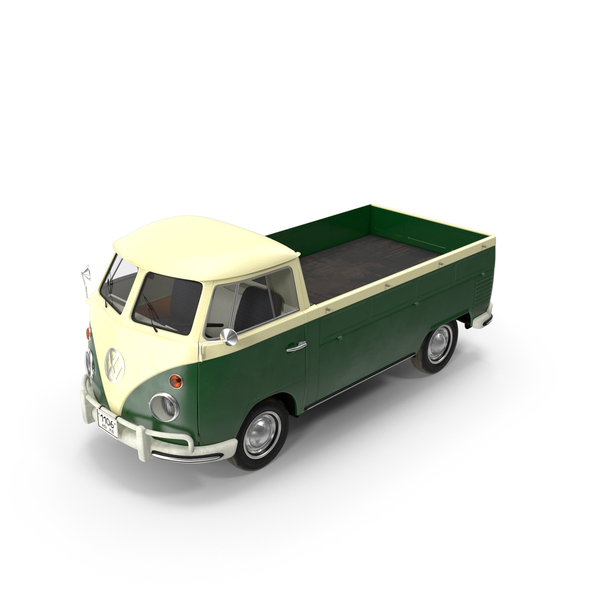 Pick Up Truck: Green Volkswagen Type 2 Single Cab Pick Up Simple Interior PNG & PSD Images Pick Up Truck: Green Volkswagen Type 2 Single Cab Pick Up Simple Interior PNG & PSD Images