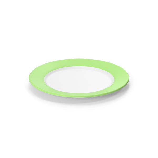 Green White Plate PNG & PSD Images