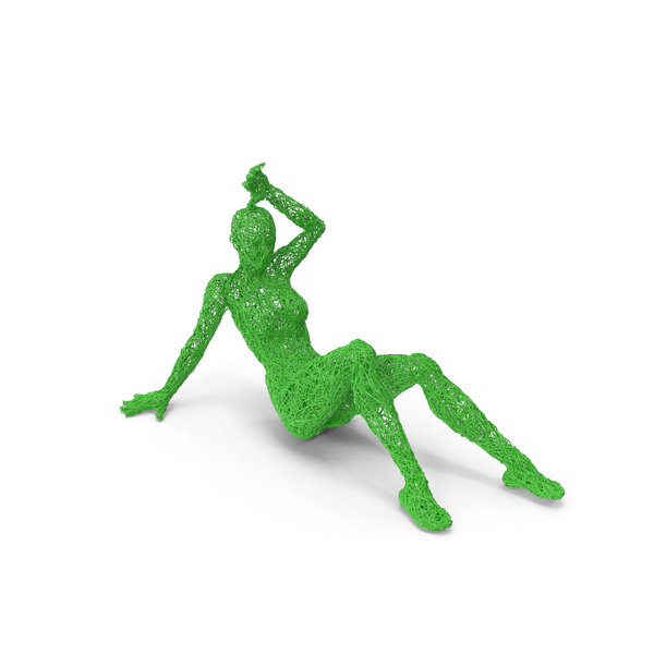 Statue: Green Wire Sculpture Woman PNG & PSD Images Statue: Green Wire Sculpture Woman PNG & PSD Images