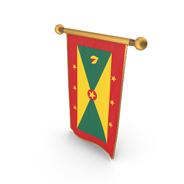 Grenada Country Hanging Flag Design PNG & PSD Images Grenada Country Hanging Flag Design PNG & PSD Images