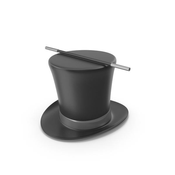 Grey Closed Magic Hat With Stick PNG & PSD Images Grey Closed Magic Hat With Stick PNG & PSD Images