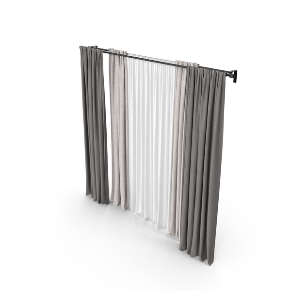 Grey Curtains With Tulle PNG Images & PSDs for Download | PixelSquid ...