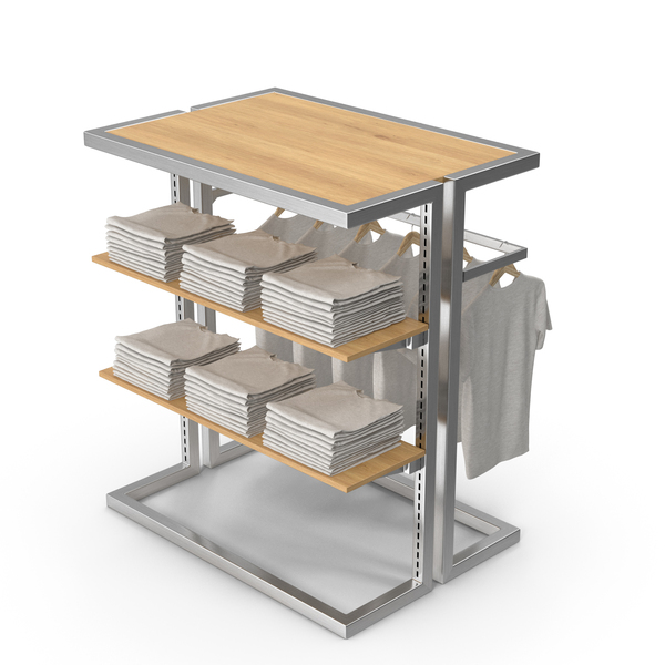 Rack: Grey T-Shirt Gondola Display PNG & PSD Images Rack: Grey T-Shirt Gondola Display PNG & PSD Images