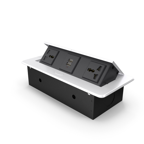Electrical Outlet: Grey Tabletop Connection Box With Universal Socket & USB Charger PNG & PSD Images Electrical Outlet: Grey Tabletop Connection Box With Universal Socket & USB Charger PNG & PSD Images