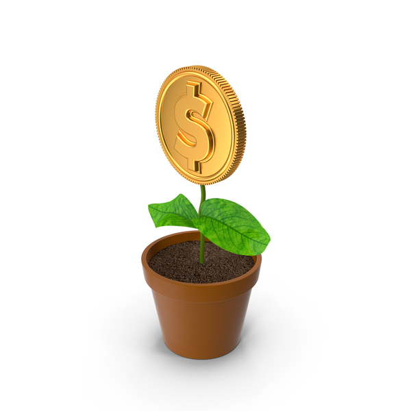 Coin: Growing Plant Flower With Dollar Sign PNG & PSD Images Coin: Growing Plant Flower With Dollar Sign PNG & PSD Images