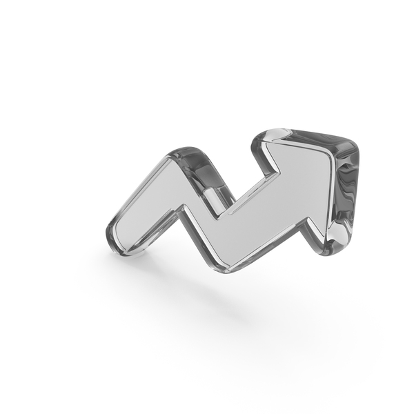 Directional: Growth Arrow Glass Symbol PNG & PSD Images