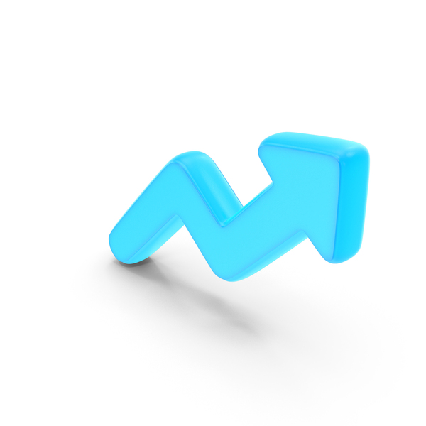 Directional: Growth Arrow Glowing Symbol PNG & PSD Images