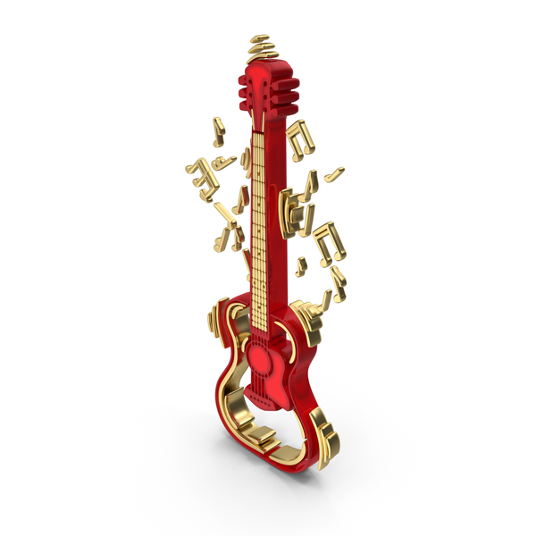 Note: Guitar Sound Musical Instrument Gold PNG & PSD Images