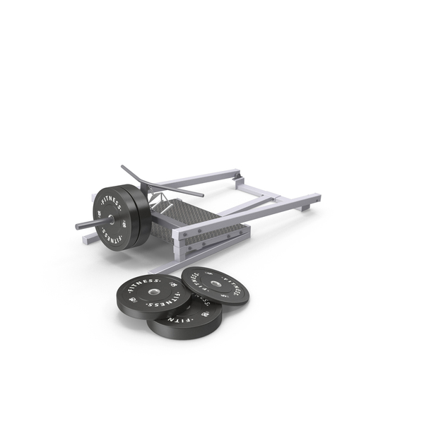 Exercise Equipment: Gym T-Bar With Barbell PNG & PSD Images