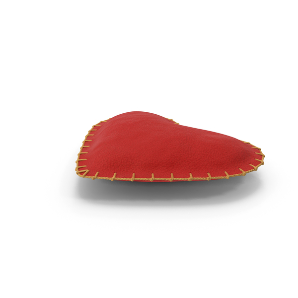 Heart Pillow: Hеart Gold Stitching Lying PNG & PSD Images Heart Pillow: Hеart Gold Stitching Lying PNG & PSD Images