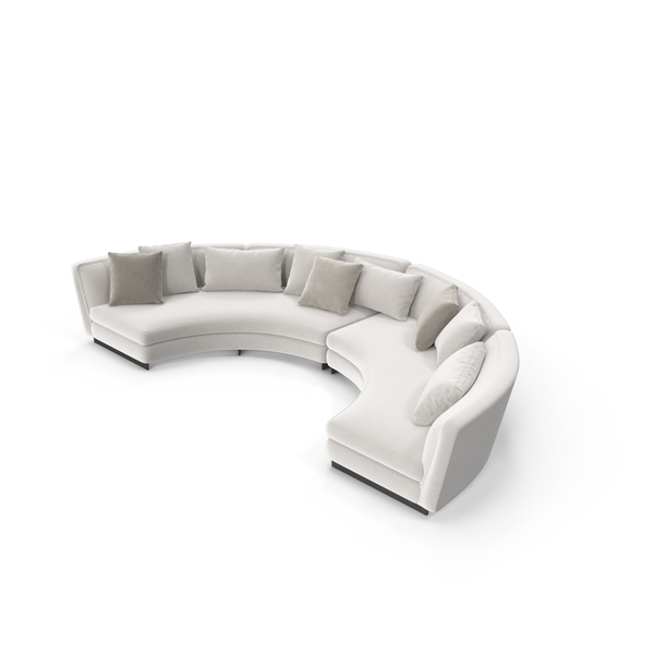 Sectional: Half Circle Sofa White PNG & PSD Images Sectional: Half Circle Sofa White PNG & PSD Images