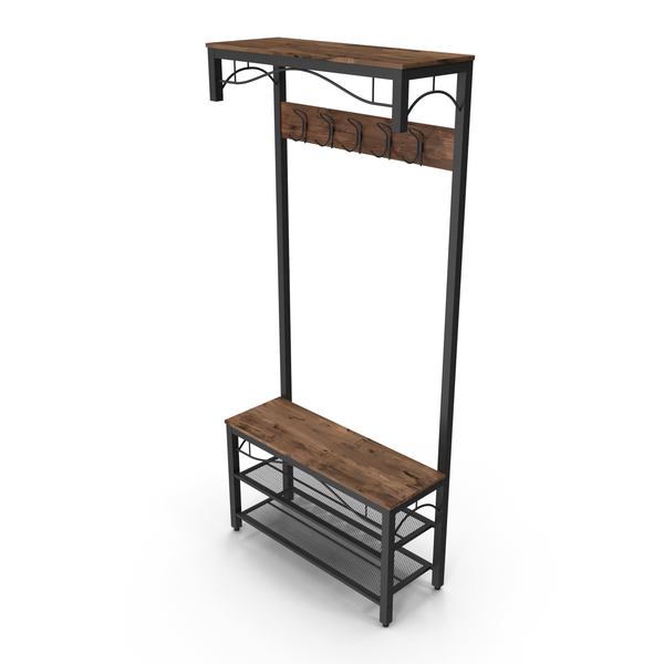 Hall Tree With Storage Bench PNG & PSD Images Hall Tree With Storage Bench PNG & PSD Images