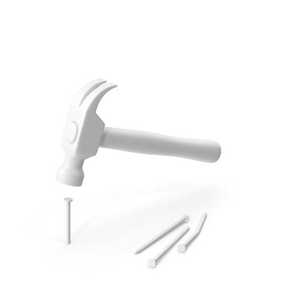 Hammer Half 3 Nails Clay PNG & PSD Images Hammer Half 3 Nails Clay PNG & PSD Images