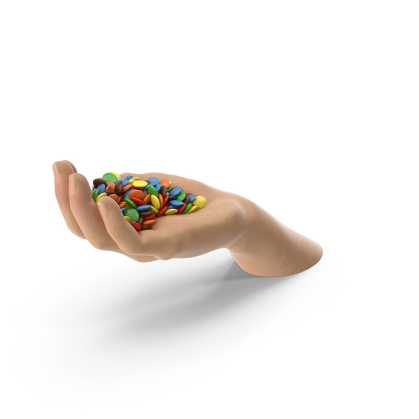 Candy: Hand Handful With M&M's PNG & PSD Images Candy: Hand Handful With M&M's PNG & PSD Images