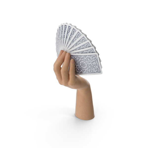 Hand Holding a Fan of Cards PNG & PSD Images
