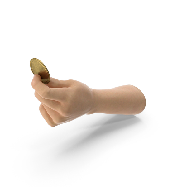 Hand Holding a Golden Medallion Coin PNG & PSD Images