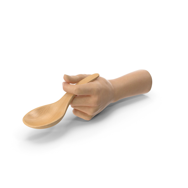 Hand Holding a Wooden Spoon PNG & PSD Images