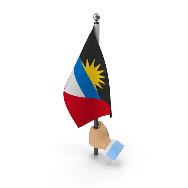 Hand Holding Flag Antigua and Barbuda PNG & PSD Images