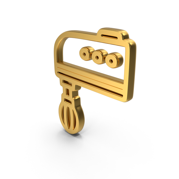 Symbols: Hand Mixer Gold Symbol PNG & PSD Images