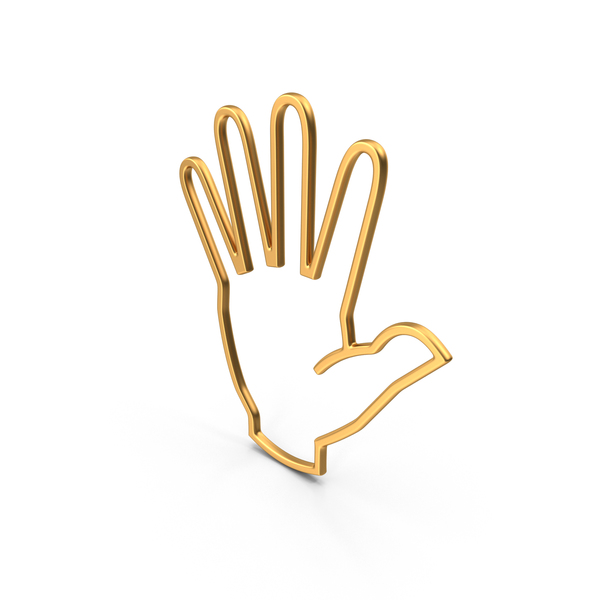 Computer Icon: Hand Symbol Gold PNG & PSD Images Computer Icon: Hand Symbol Gold PNG & PSD Images