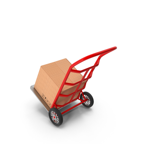 Transport: Hand Trolley With Box PNG & PSD Images Transport: Hand Trolley With Box PNG & PSD Images