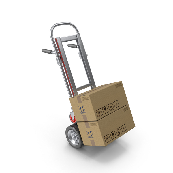 Cardboard Box: Hand Truck PNG & PSD Images
