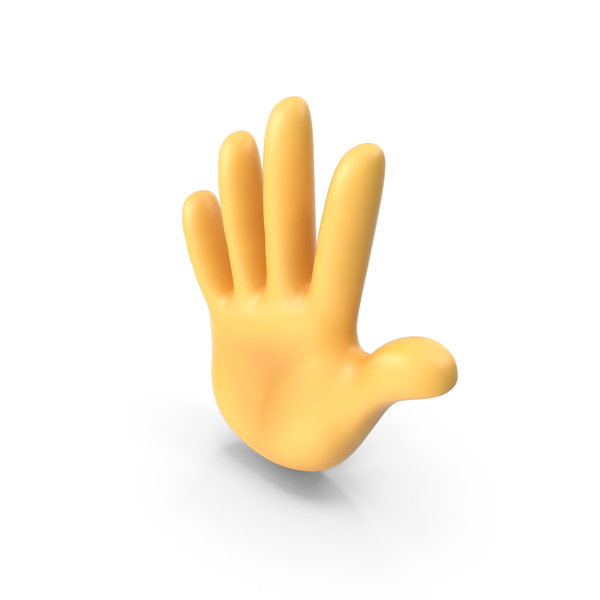 Cartoon: Hand with Fingers Splayed Emoji PNG & PSD Images