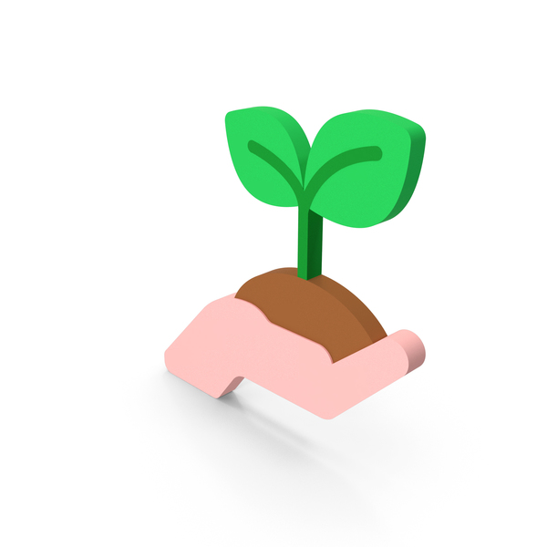 Hand with Plant Icon PNG & PSD Images