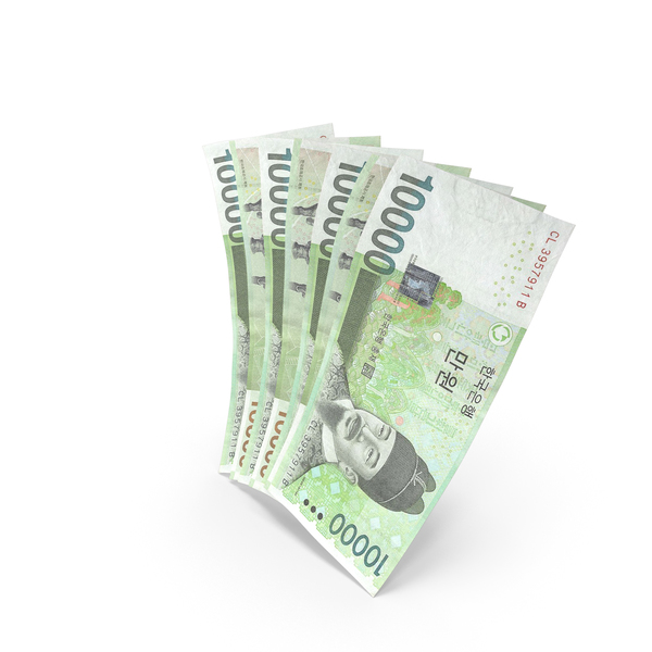 Handful of 10000 Korean Won Banknote Bills PNG & PSD Images Handful of 10000 Korean Won Banknote Bills PNG & PSD Images