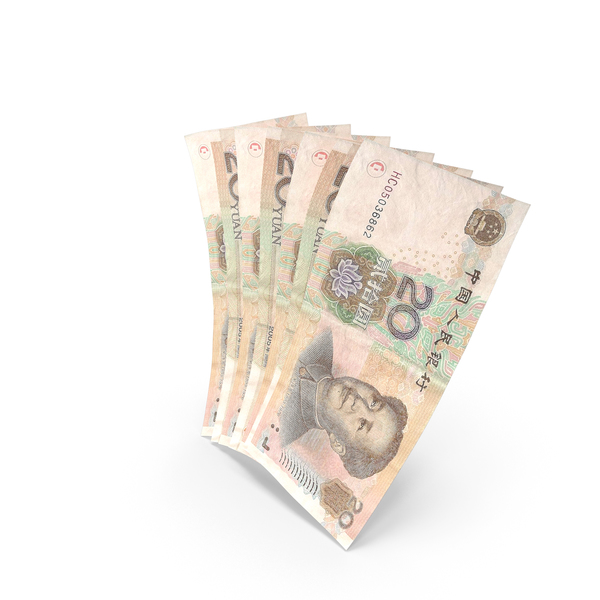 Bill: Handful of 20 Chinese Yuan Banknote Bills PNG & PSD Images Bill: Handful of 20 Chinese Yuan Banknote Bills PNG & PSD Images