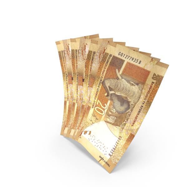 Banknote: Handful of 20 South African Rand Bills PNG & PSD Images Banknote: Handful of 20 South African Rand Bills PNG & PSD Images
