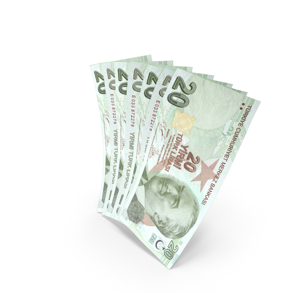 Handful of 20 Turkish Lira Banknote Bills PNG & PSD Images Handful of 20 Turkish Lira Banknote Bills PNG & PSD Images