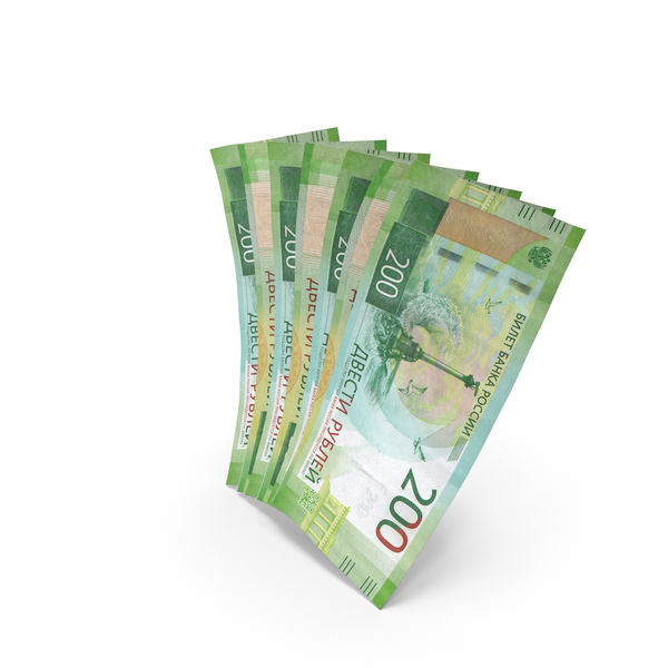Handful of 200 Russian Ruble Banknote Bills PNG & PSD Images Handful of 200 Russian Ruble Banknote Bills PNG & PSD Images