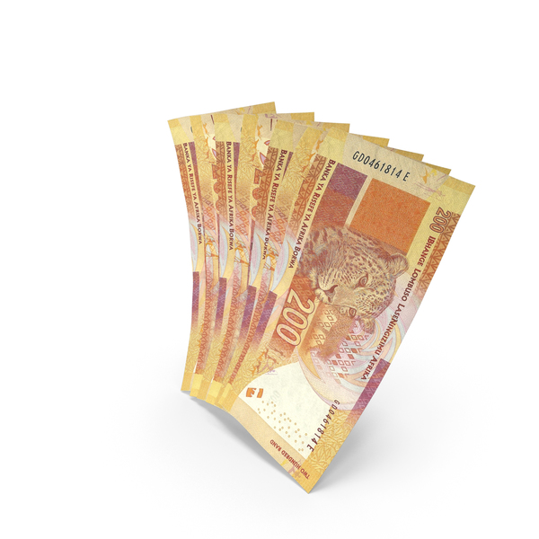 Banknote: Handful of 200 South African Rand Bills PNG & PSD Images Banknote: Handful of 200 South African Rand Bills PNG & PSD Images