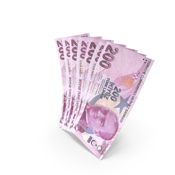 Handful of 200 Turkish Lira Banknote Bills PNG & PSD Images Handful of 200 Turkish Lira Banknote Bills PNG & PSD Images
