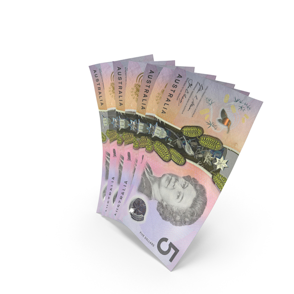 Handful of 5 Australian Dollar Banknote Bills PNG & PSD Images Handful of 5 Australian Dollar Banknote Bills PNG & PSD Images