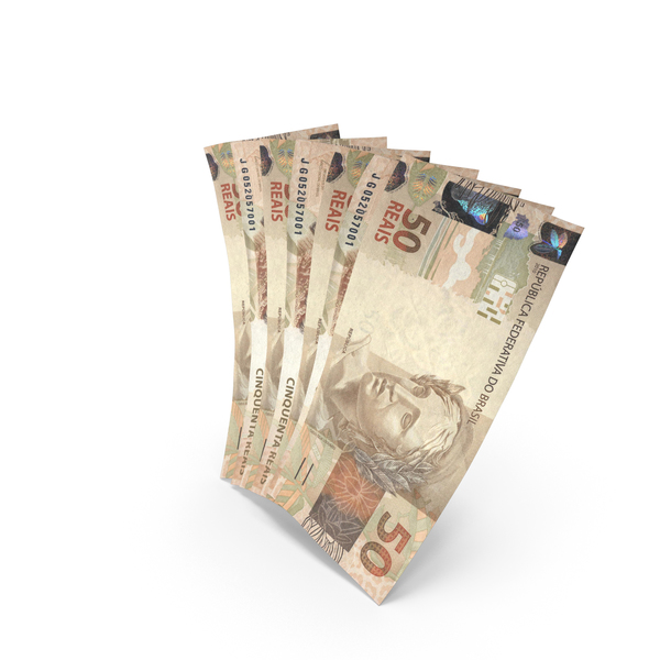 Handful of 50 Brazilian Real Banknote Bills PNG & PSD Images Handful of 50 Brazilian Real Banknote Bills PNG & PSD Images