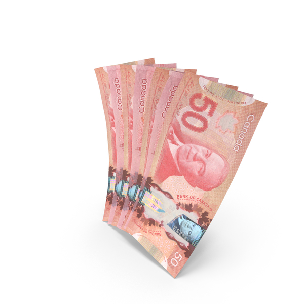 Handful of 50 Canadian Dollar Banknote Bills PNG & PSD Images Handful of 50 Canadian Dollar Banknote Bills PNG & PSD Images