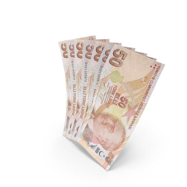 Handful of 50 Turkish Lira Banknote Bills PNG & PSD Images Handful of 50 Turkish Lira Banknote Bills PNG & PSD Images