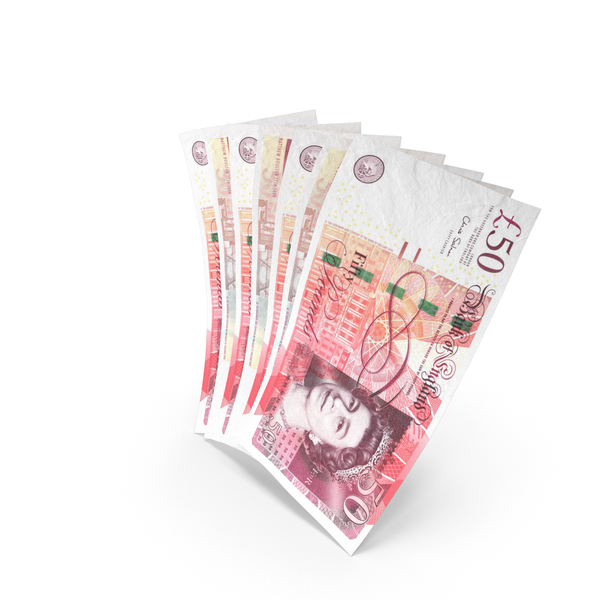 Note: Handful of 50 UK Pound Banknote Bills PNG & PSD Images Note: Handful of 50 UK Pound Banknote Bills PNG & PSD Images