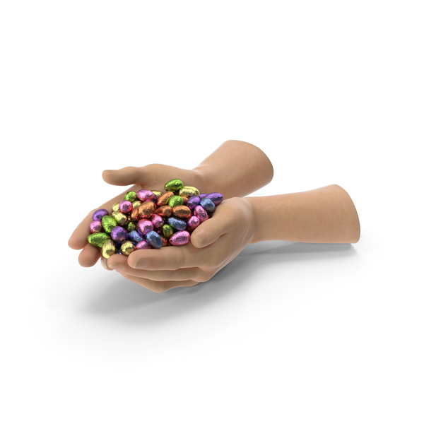 Candy: Hands With Wrapped Chocolate Easter Eggs PNG & PSD Images Candy: Hands With Wrapped Chocolate Easter Eggs PNG & PSD Images