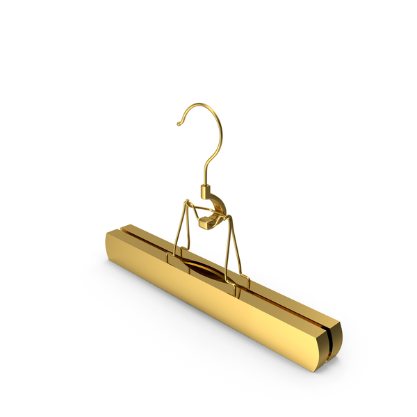 Clothes: Hanger for Skirts Pants Gold PNG & PSD Images