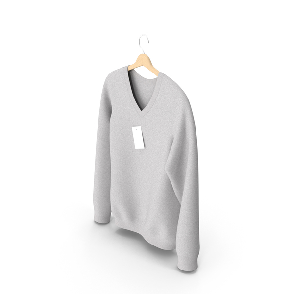 Clothing: Hanging Gray V Neck Sweater PNG & PSD Images