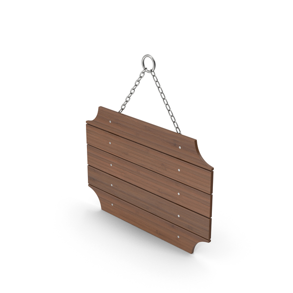 Shop Sign: Hanging Signboard Dark Wood PNG & PSD Images