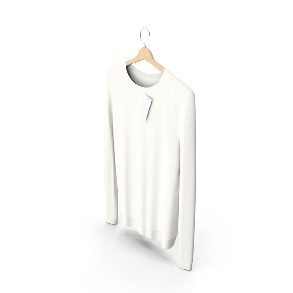 Clothing: Hanging White Round Neck Sweater PNG & PSD Images