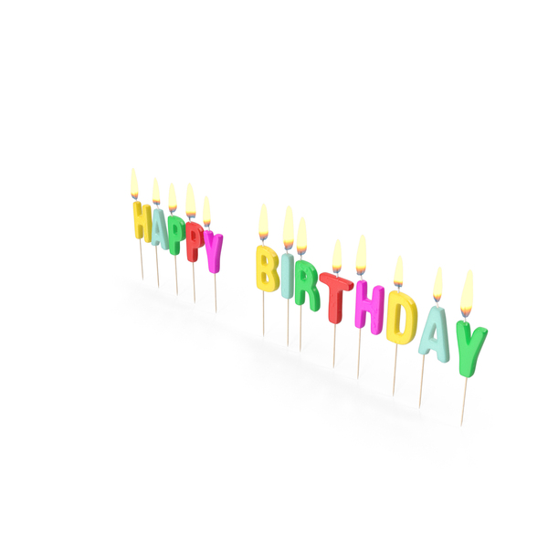Candle: Happy Birthday Candles with Flame PNG & PSD Images
