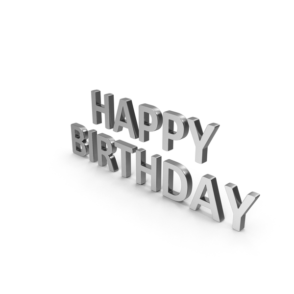 Symbols: Happy Birthday Symbol Silver PNG & PSD Images